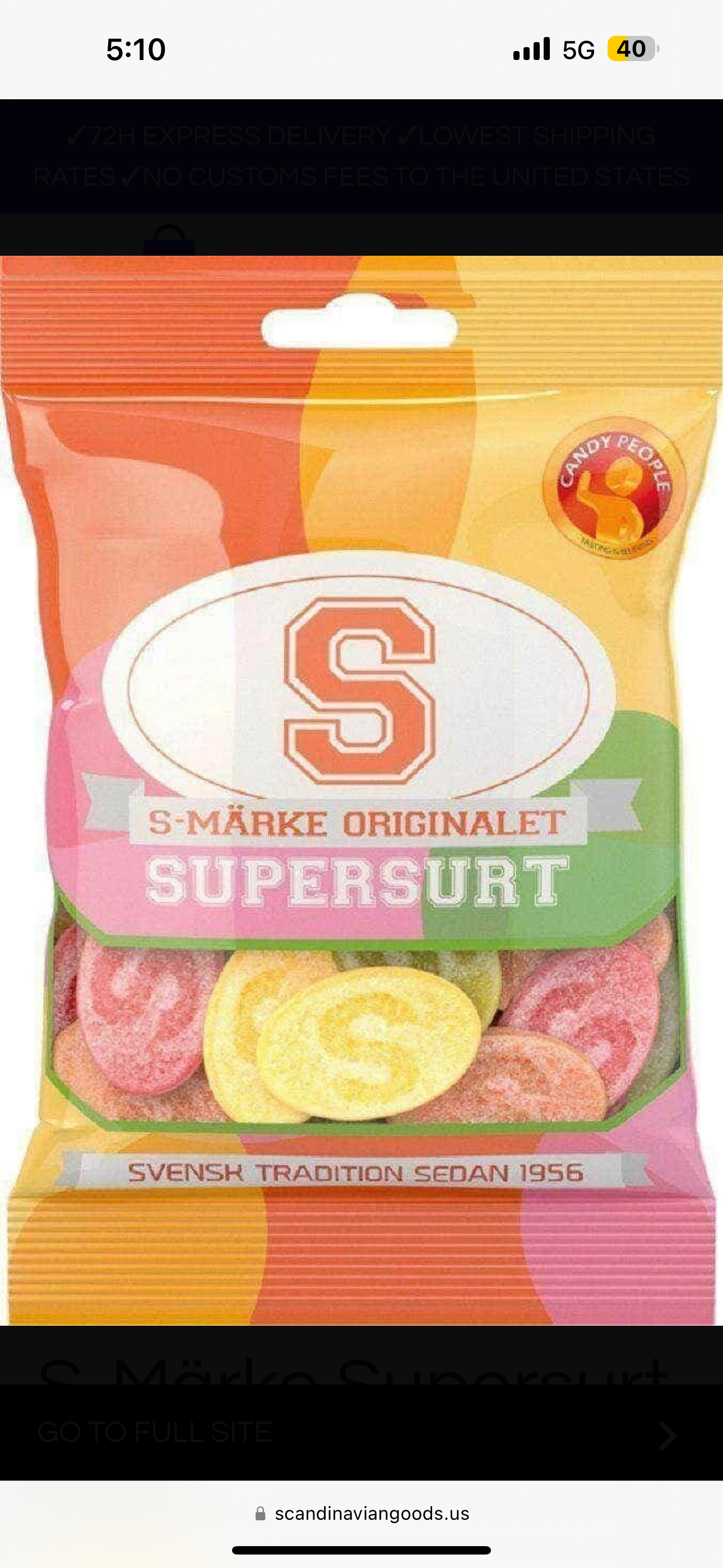 S-Märke Supersurt 80g
