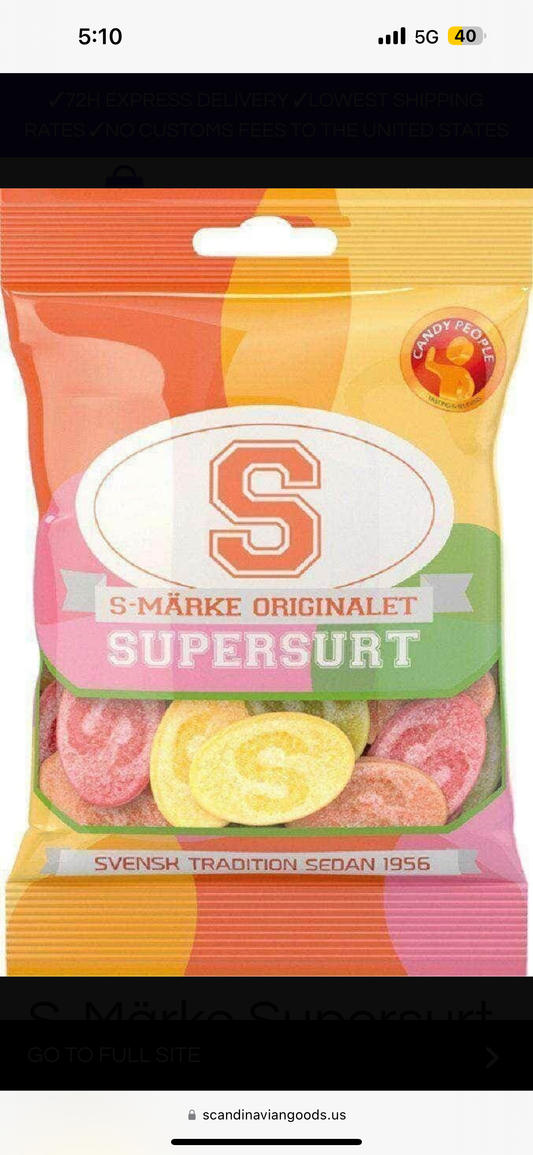 S-Märke Supersurt 80g